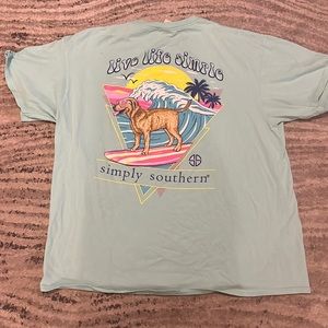 Simply Southern teal Tee